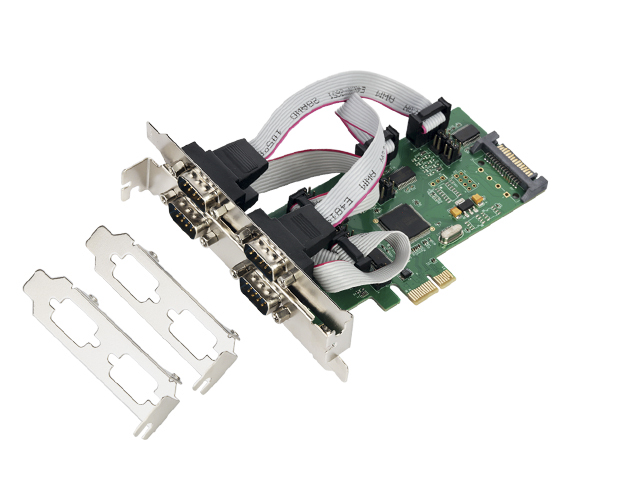 PCIe to 4 Ports RS-232 Serial Controller Card,IO-PCE384P-4S