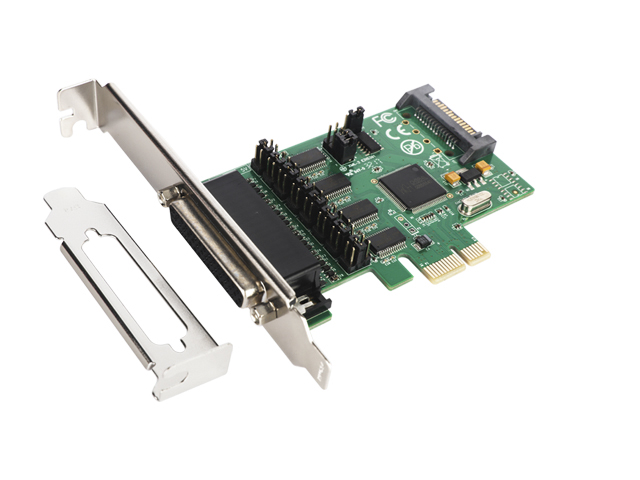 PCIe to 4 Ports RS-232 Serial Card with TTL port,IO-PCE384T-PR4S