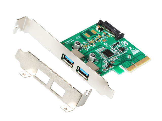PCIe to 2-Port USB 3.1 Type-A card,IO-PCE1142-2AP