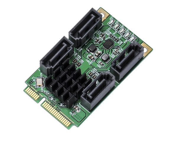 Mini PCIe to 4 SATA6G Card，IO-mPCE9215-4I