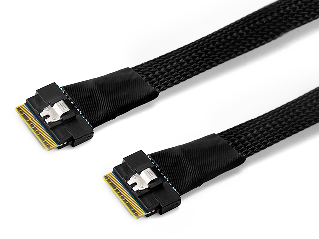 24G Mini SAS SFF-8654 8x 74Pin to 74Pin Data Server Cable 0.5M,IO-CAB865422