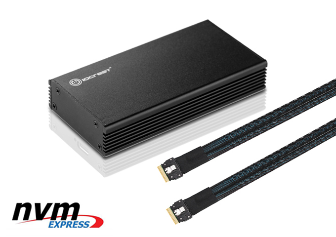 Slinline SAS SFF-8654 X8 to 2 M.2 Ports Adapter Card for PCIe SSD,IO-ADA86542