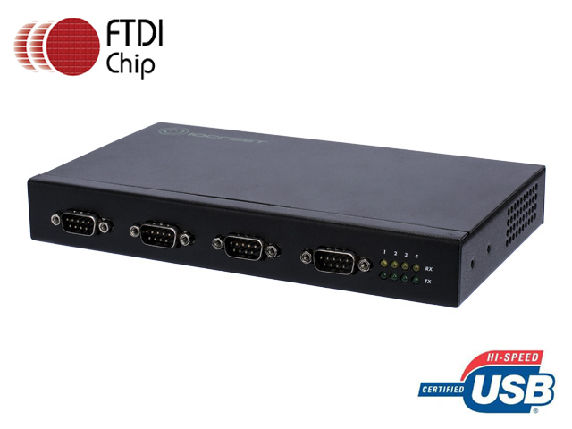 USB 2.0 to 4 Port Serial RS232 Adapter,IO-U24232C-4S
