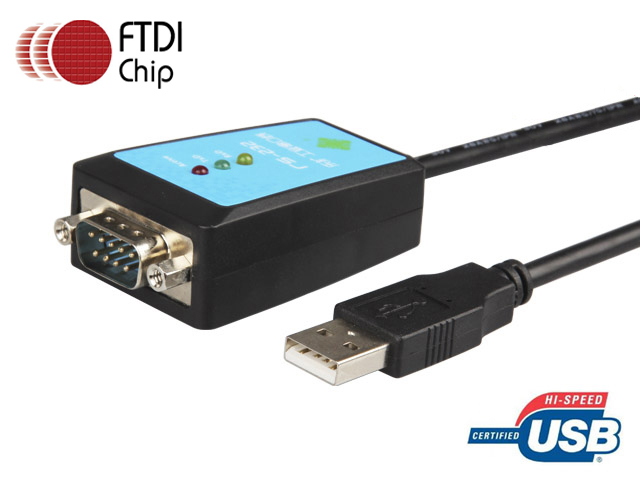 USB 2.0 to DB9 RS232 Serial Adapter Cable with Magnetic Ring,LED,IO-USB2310-02
