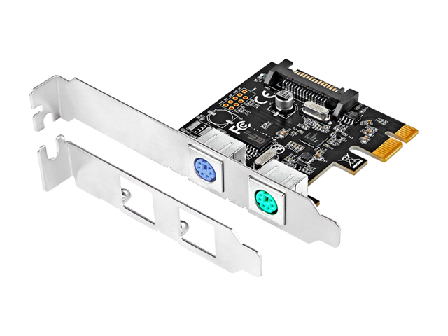 PCIe to 2 Ports PS2 Adapter,IO-PCE2-PS2