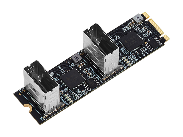 M.2(PCIe3.0) to 8 Port SATA 6G Adapter，IO-M2F588-8I