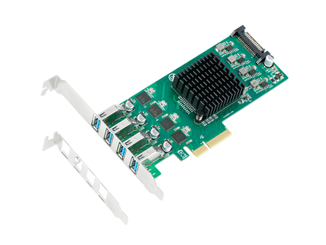 PCIe2.0 x4 to 4 port USB3.0 Host Controller Card,IO-PCE7201-4I
