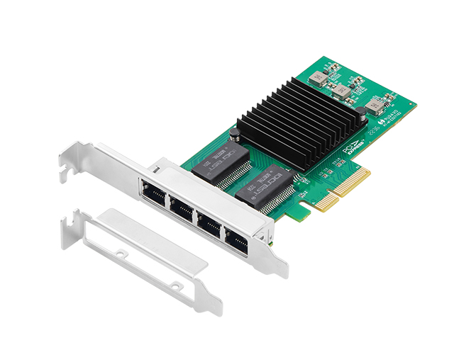 PCIe to 4 Ports Gigabit Ethernet Network Card,IO-PCEI350-4GLAN