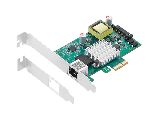 PCIe to 10 /100/1000M/2.5G POE Ethernet Card，IO-PCE225P-GLAN