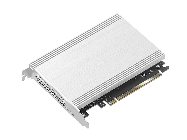 PCIe 4.0 x16 to 4x M.2 NVMe Adapter Card，IO-PCE44M2-03