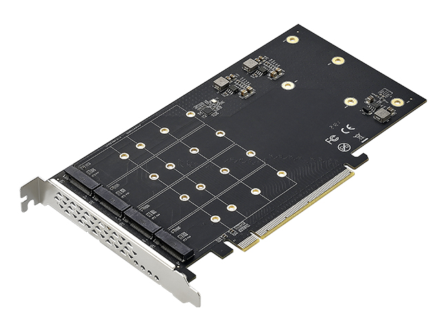 PCIe3.0x16 to 4x M.2 NVMe Adapter Card,IO-PCE34M2-02