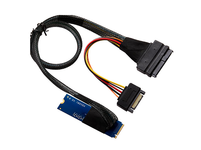 M.2 M-key to SFF-8639(U2/U3) Cable with 15 Pin Female SATA ,IO-M2TO8639L