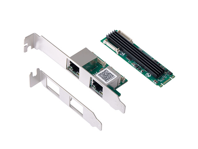 M.2 to Dual 10/100/1000M/2.5G Ethernet Card，IO-M2F8125E-2GLAN