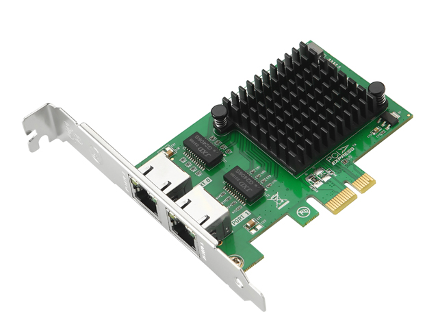 PCIe to 2 Ports 1G Server Lan Card Intel350-T2，PI30R21