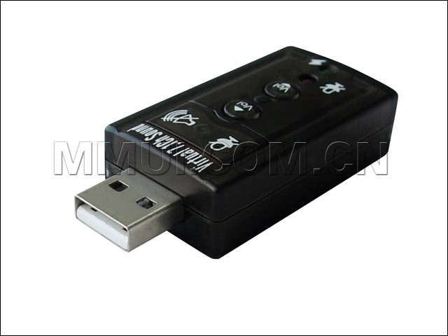 Plug-N-Play USB Sound Adapter Supports Virtual 3D (on Vista, XP Systems) for Games and Movies,SY-AUD20091