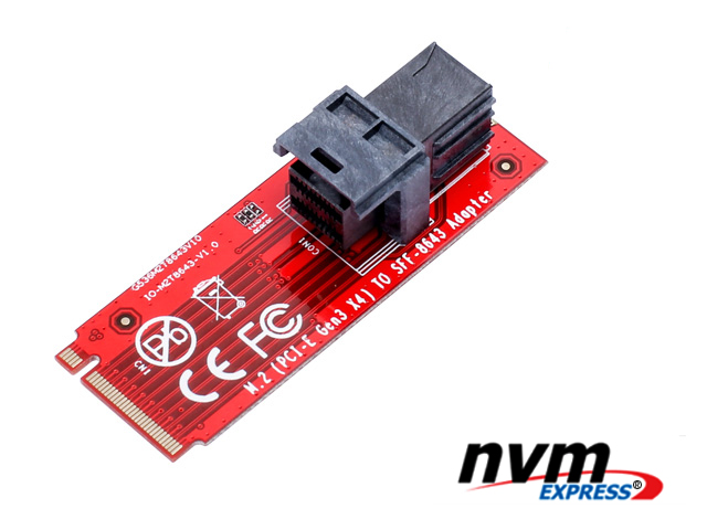 M2(PCI-E Gen x4) to SFF-8643 Adapter Card,IO-M2TO8643