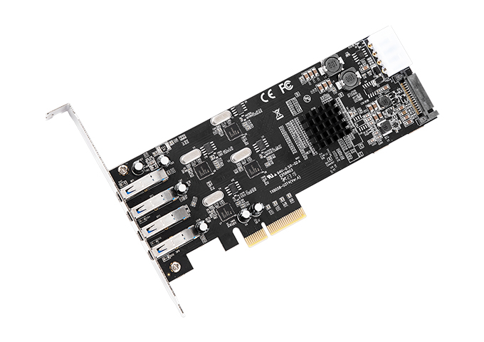 PCIe3.0x4 to 4 Ports USB3.0 Host Controller Card,IO-PCEUSB3.0-4U