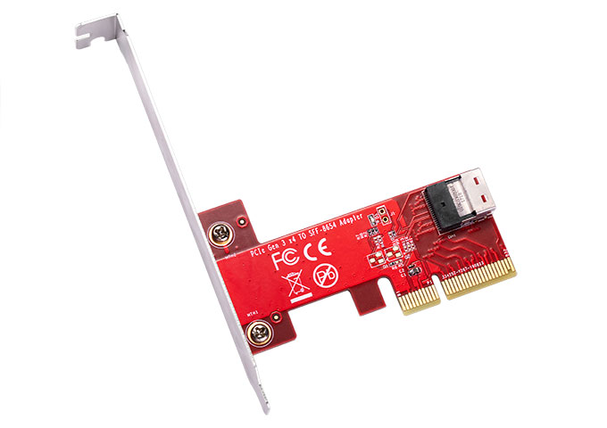 PCIe3.0 x4 to Slimline SAS SFF-8654 Adapter Card,IO-PEX86541