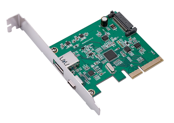 PCIe to USB3.1 Type-A + USB-C Host Controller,IO-PCE3142-AC