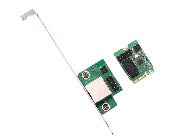 M.2(A+E Key) to 10 /100/1000M Ethernet Card,IO-M2F8111H-GLAN