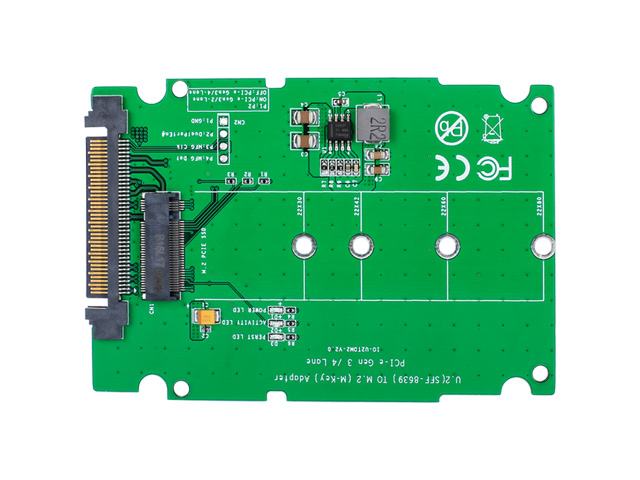 U.2 (SFF-8639) to M.2 PCI-e I/F SSD Adapter with 2.5 Enclosure ,IO-U2TOM2-F1