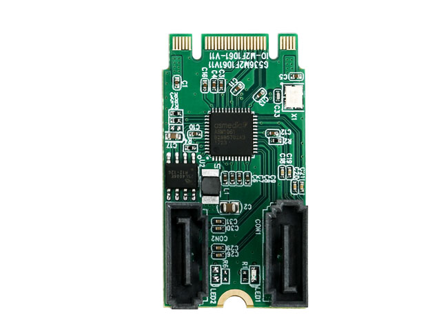 M.2(PCIe) to 2 Port SATA 6G Adapter ,IO-M2F1061-2I