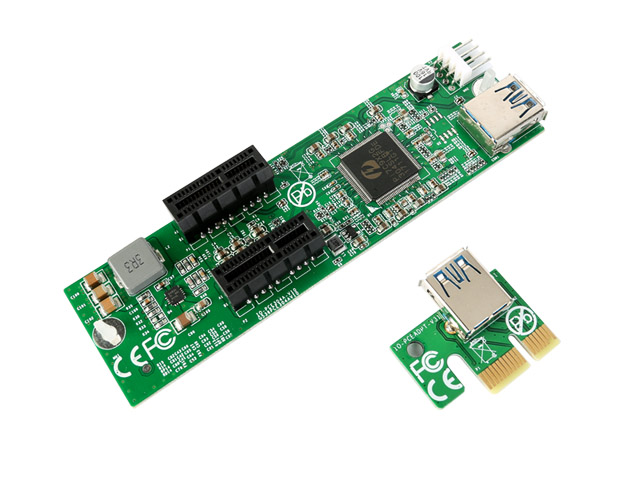 PCIexpress 1X To 2 Port 1X Multiplier Card ,IO-PCETO2PCE