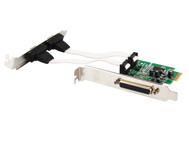 PCIe to 2 RS-232 DB-9 Serial Ports and 1 DB-25 Parallel Printer Ports (LPT1) Controller Card,MM-PCE9901-2S1P
