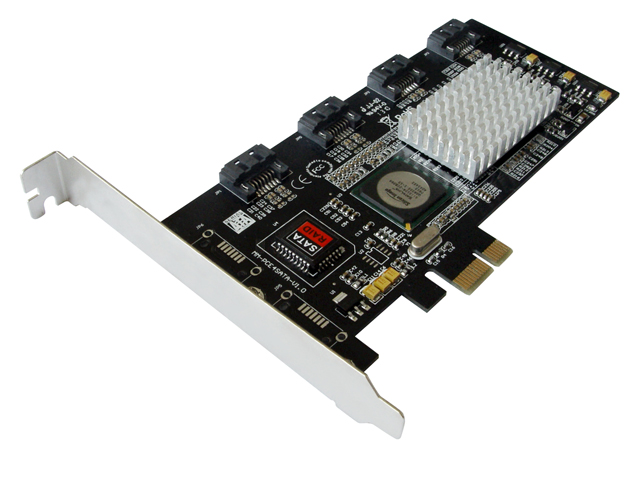 PCIe to 4 port SATA II Software RAID Controller Card--Bundle,MM-PCE3124-4IR