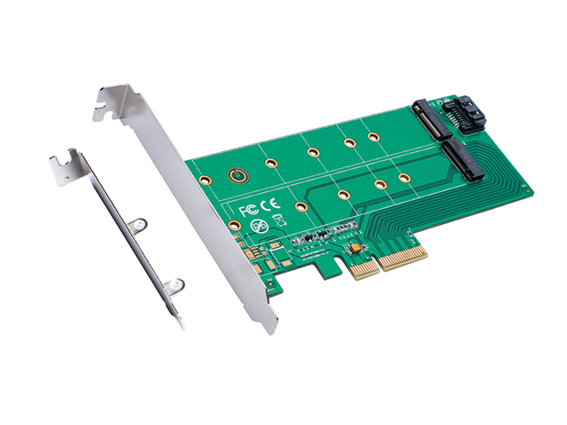 PCIe x 4 to NGFF(PCIe) SSD+SATA to NGFF(SATA)adapter card ,IO-PCE4X-NSP