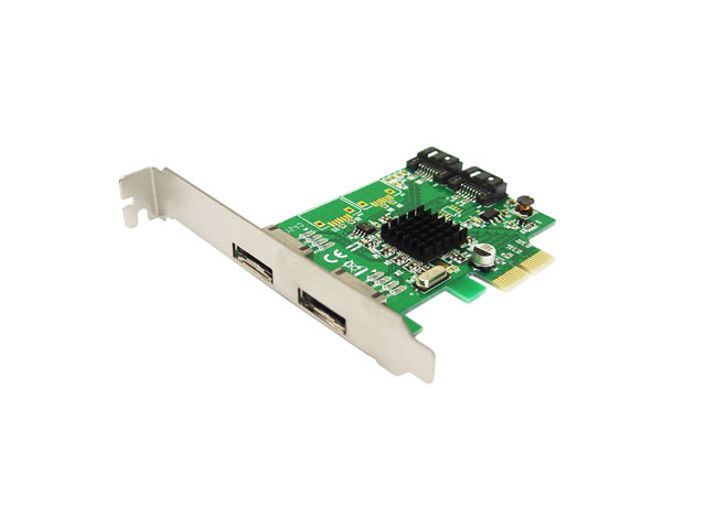 PCIe to 2 Internal, 2 External Ports SATA III  Controller Card,IO-PCE9235-2ES